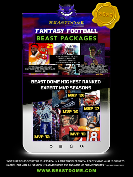 FANTASY FOOTBALL WEEKLY BEAST (DFS PREDICTIONS RANKINGS INVEST)